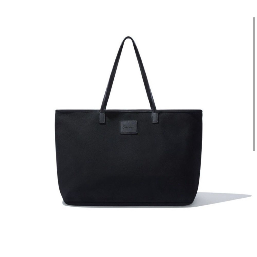NEW Cleobella Large Black Canvas Tote 22"x12" - Picture 2 of 7